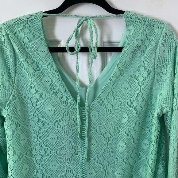 NWT Alya from Francesca"s Green Lace Dress Size L - Picture 5 of 12